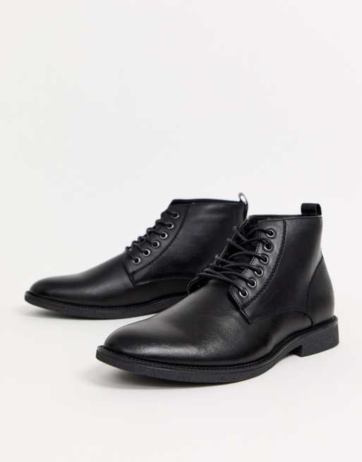 katherine faux leather lace up boots