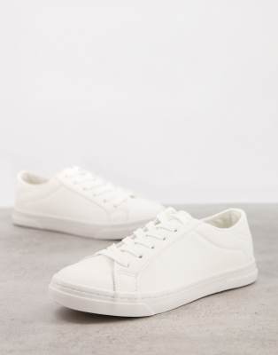 faux leather trainers