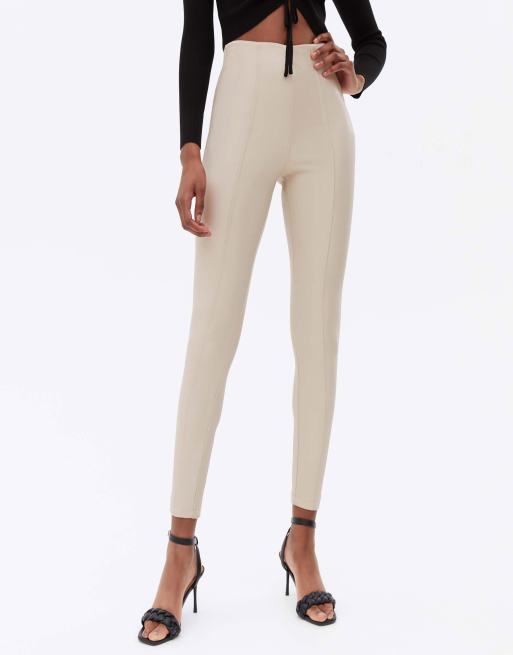 New Look faux leather legging in cream