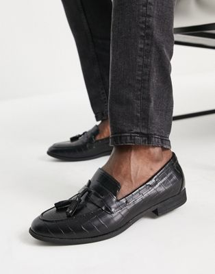 New Look faux leather loafer in black