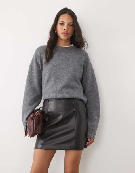 New Look faux leather mini skirt in black - view 1