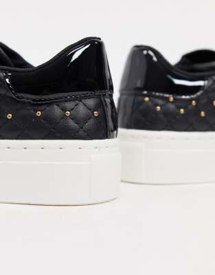 leather quilted sneakers