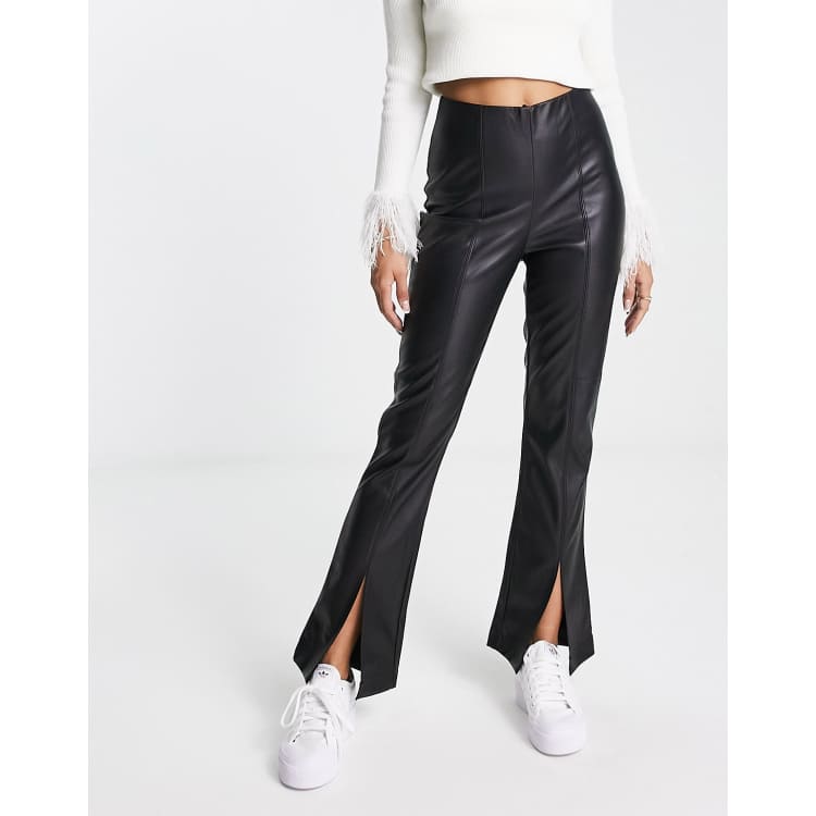 New look faux leather trousers best sale