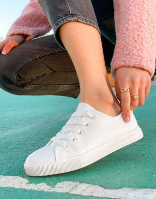 faux leather trainers