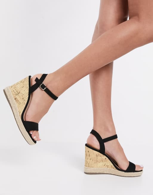 Black Wedges Shoes New Look