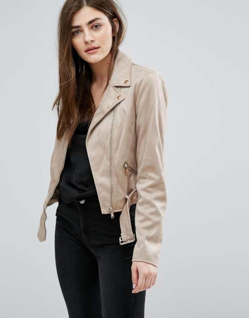 New Look Faux Suede Biker Jacket | ASOS