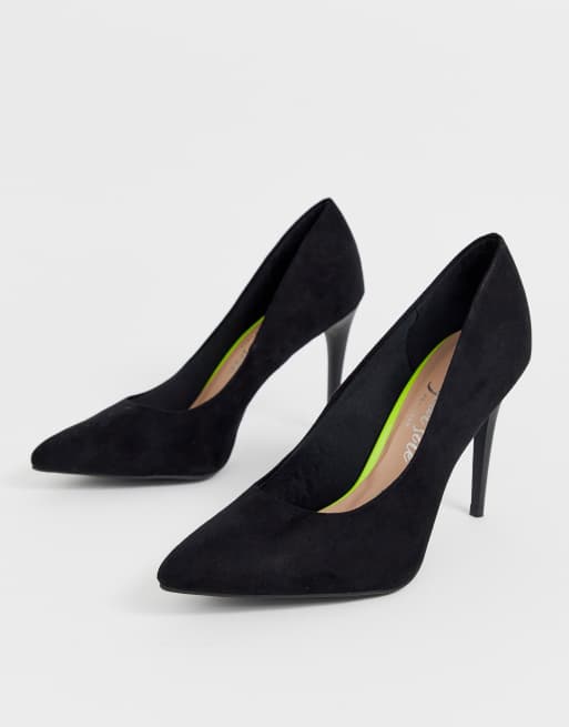 New look outlet black court heels