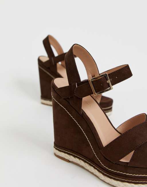 New look shop brown wedges