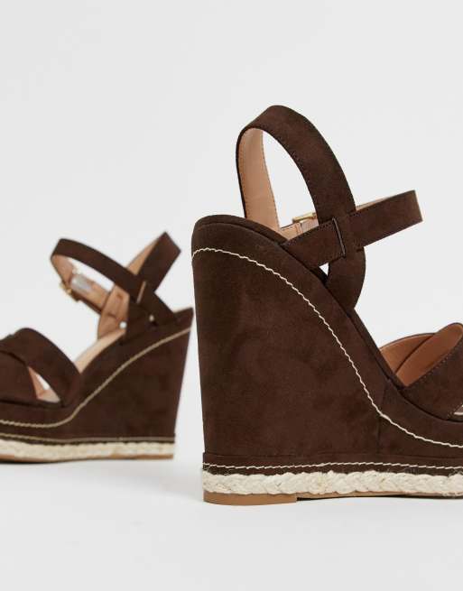 New look hotsell brown wedges