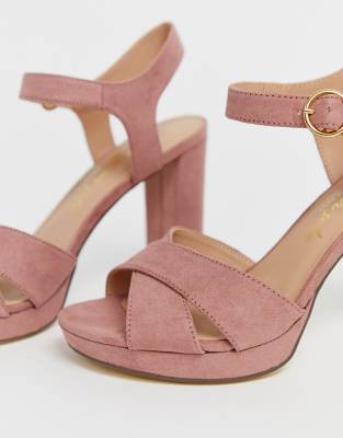 pink wedges new look