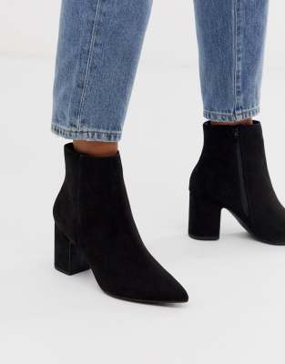 faux suede heeled boots