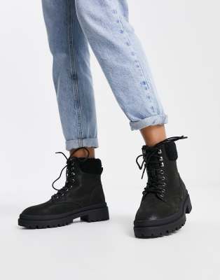 black suede shearling boots