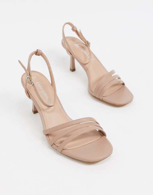 cream strappy flat sandals