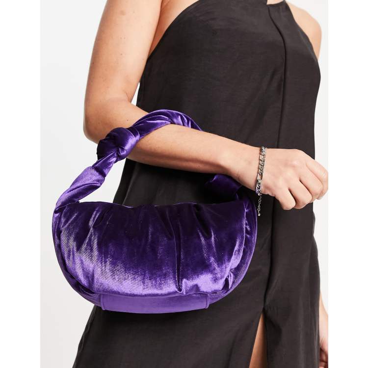 Purple cheap velvet backpack