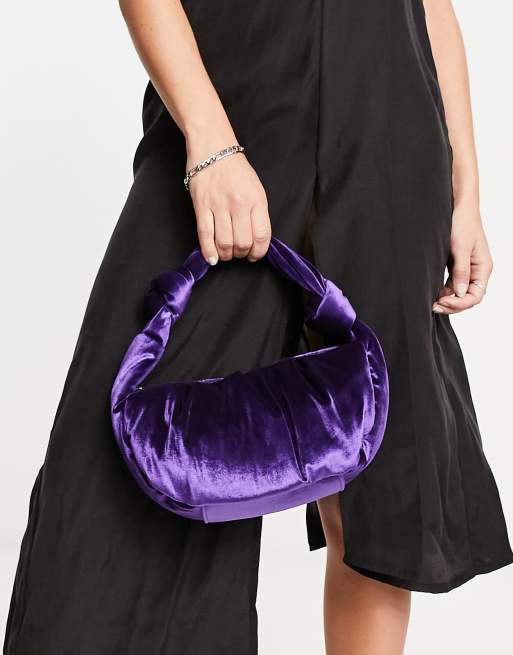 Purple clutch discount bag new look