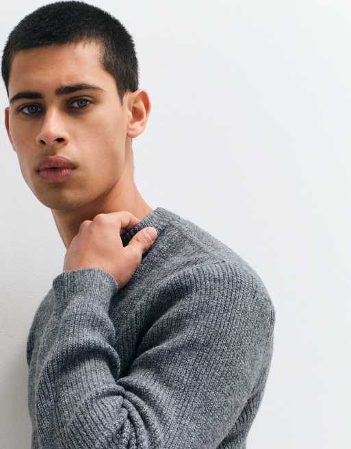 New Look Fischerpullover in Dunkelgrau, 2 von 5