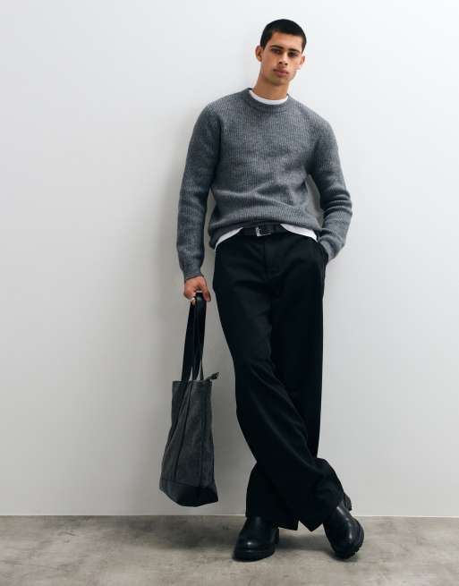 New Look Fischerpullover in Dunkelgrau, 3 von 5