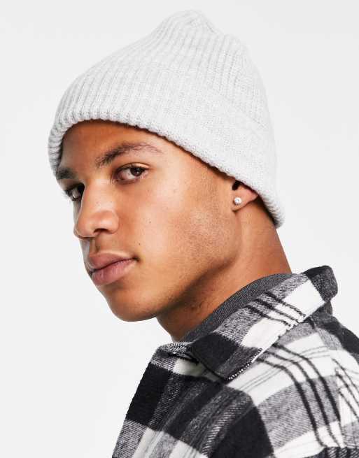 New Look fisherman beanie in grey