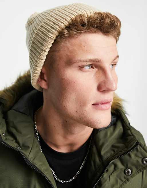 New Look fisherman beanie in stone