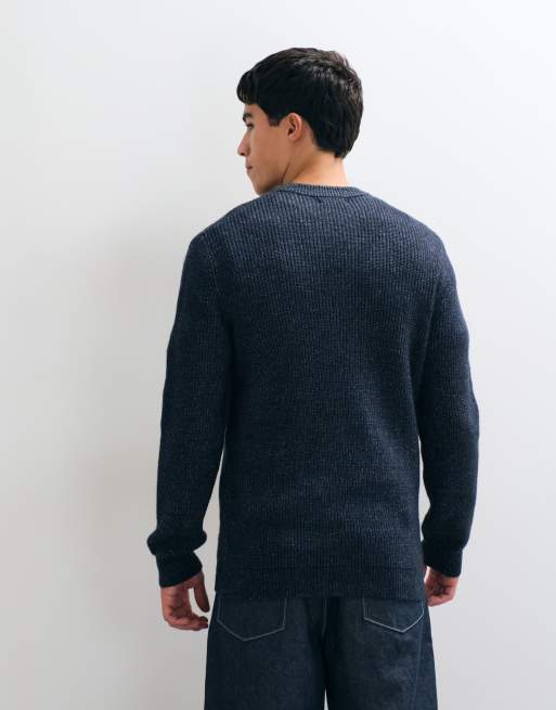 New Look fisherman jumper in navy, 4 of 5