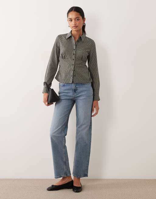 New Look fitted shirt in black gingham check, 2 of 4