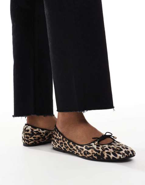 New Look - Flade ballerinaer keyhole-detalje og leopardprint i satin - view 1