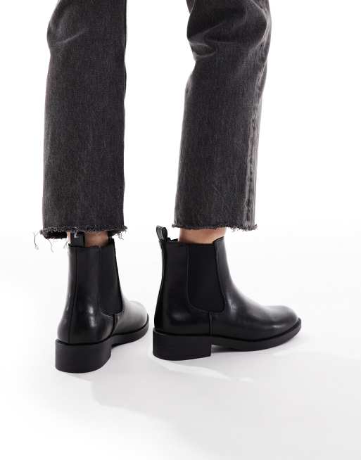 New Look - Flade chelsea-støvler i sort, 4 af 4
