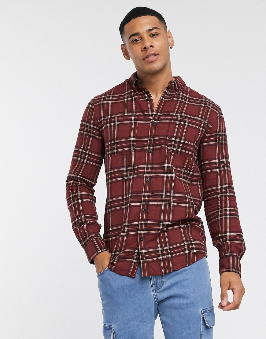 New Look flannel shirt in red check