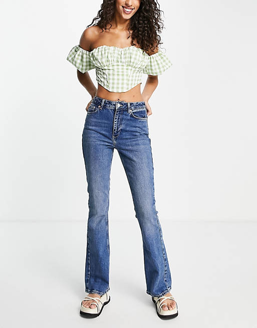 Jeans New Look flare jeans in mid blue 