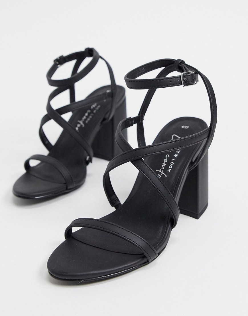 New Look - Flare - Sandalen met hak en bandjes in zwart