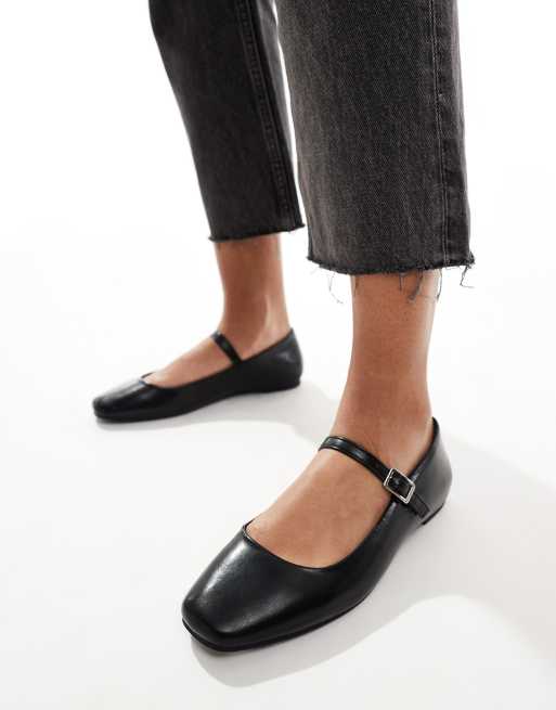 New Look flat ballet mary jane in black, 3 of 4