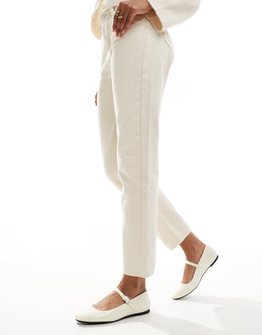 New Look flat ballet mary jane in cream, 3 of 4