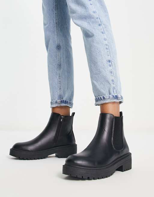 New look chunky outlet black boots