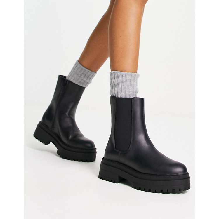 Flat platform chelsea outlet boots