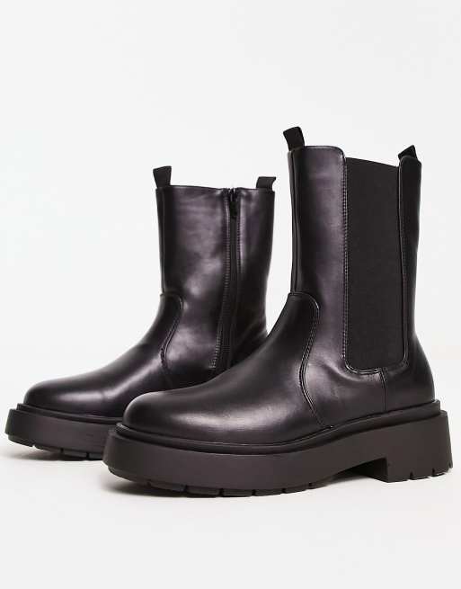 New look chunky flat hot sale boots