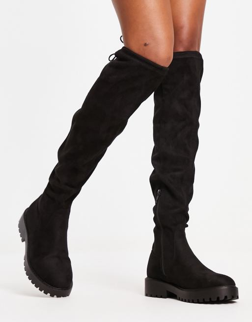 Cheap long hot sale black boots