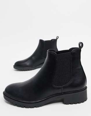 black flat boots new look