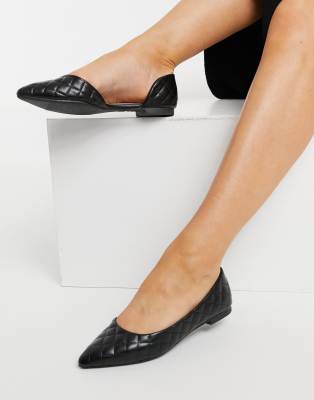 black quilted shoes