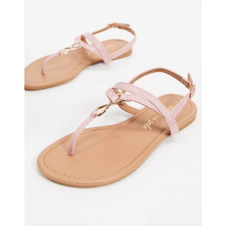 Light pink sale sandals flat