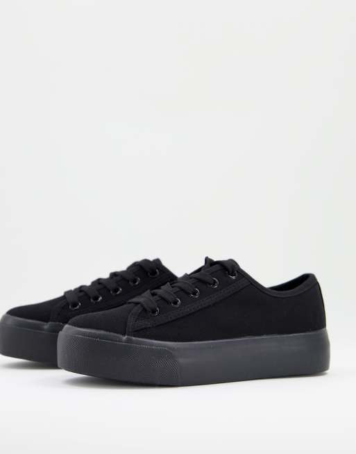 Flatform store black trainers