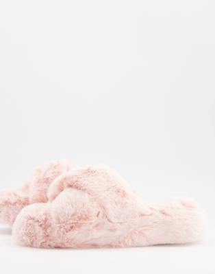 asos pink slippers