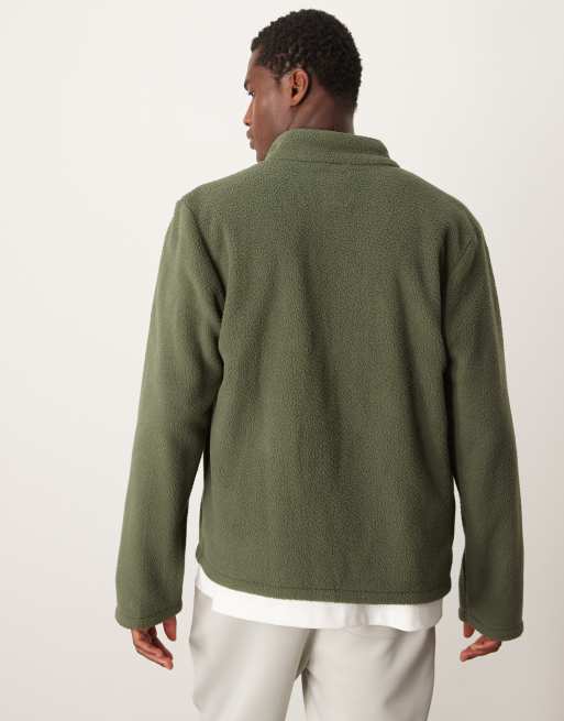 New Look fleece in dark khaki ASOS