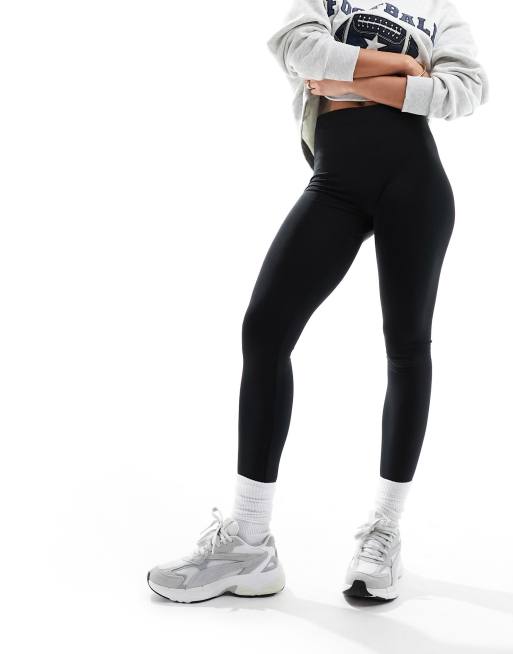 Buy Black Rib Fleece Leggings from Next Spain