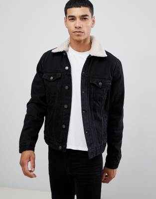 asos fleece lined denim jacket
