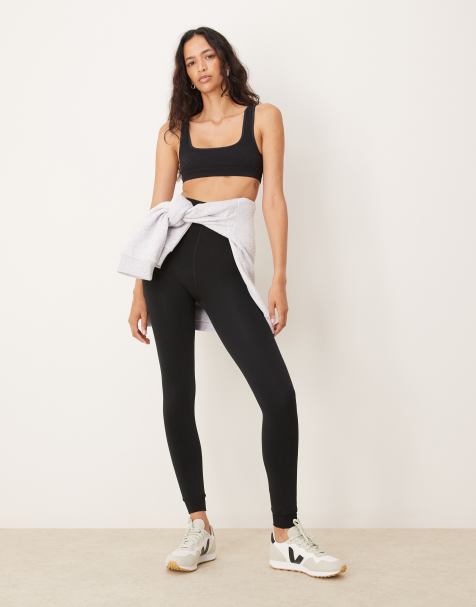 New Look fleece lined leggings in black - view 1