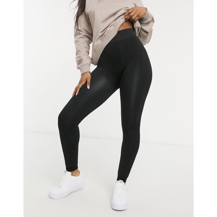 New Look fleece lined leggings in black