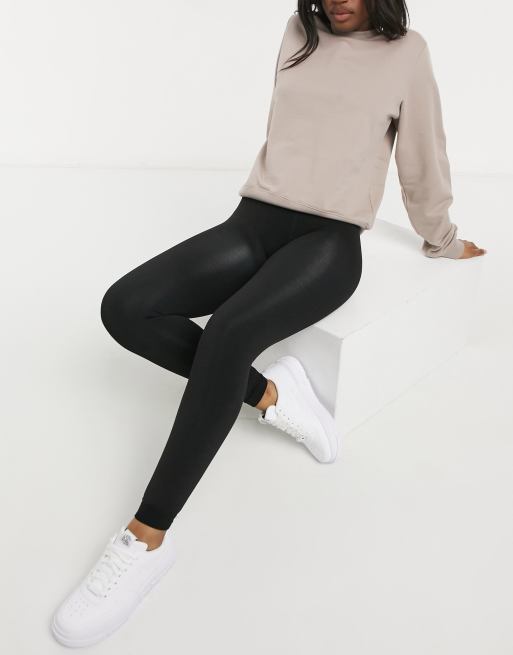 New Look fleece lined leggings in black