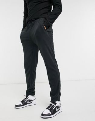 New Look fleece tracksuit jogger in black | ASOS