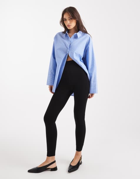 New Look fleeced lined leggings in black - view 1