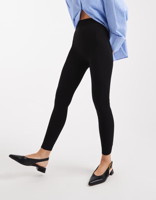 New Look fleeced lined leggings in black, 2 of 5